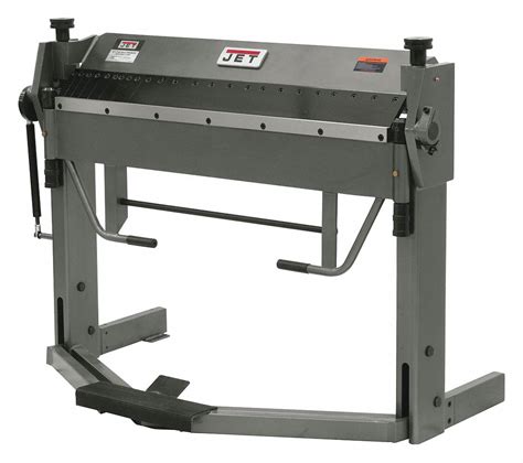 jet sheet metal box and pan brake with foot clamp|jet tools sheet metal brakes.